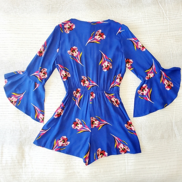 Blue Express Floral Romper - Picture 3 of 7